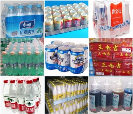 Máquinas semiautomáticas de corte de película de plástico para cerveja, bebidas e água mineral
