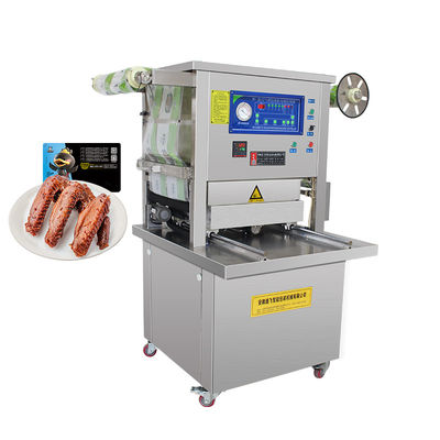 Máquina de vedação a vácuo de bandeja a motor elétrico para lojas de alimentos e bebidas