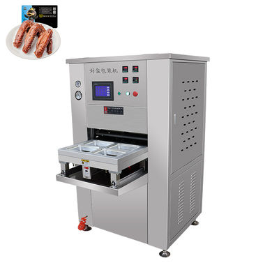 Máquina de vedação a vácuo de bandeja a motor elétrico para lojas de alimentos e bebidas