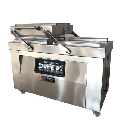 Máquina elétrica de embalagem a vácuo de câmara dupla para fast food em oficinas de reparação de máquinas