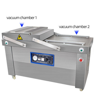 2.1KW Máquina de embalagem a vácuo de câmara dupla para sacos de vestuário/líquidos químicos/commodities