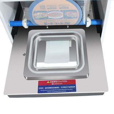Máquina de vedação de bandeja de almoço de fast food industrial com molde de prensagem manual personalizável