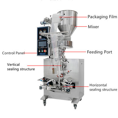 Máquina de embalagem de sacos de plástico triangulares verticais para embalagens automáticas de alimentos em grânulos