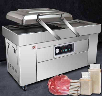 Máquina de embalagem a vácuo de câmara dupla de aço inoxidável 304 DZ-600/2SB para longa duração