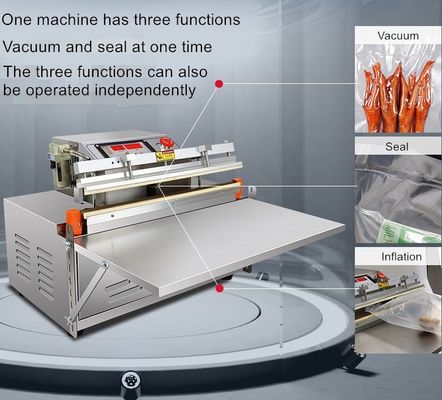 Máquina de vedação a vácuo com bocal externo conveniente DZ-600W para embalagens de alimentos de carne de peixe