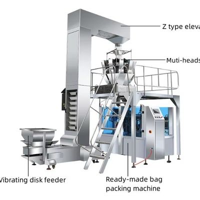20-70 sacos Velocidade de embalagem Máquina de embalagem em pó líquido de grânulos com peças sobressalentes