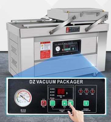 Máquina de embalagem a vácuo de câmaras duplas Ideal para embalagem de carne de porco a motor elétrico