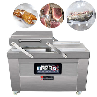 Embalagem de cápsulas de descarga de gás de nitrogénio Máquina de embalagem a vácuo de pele para alimentos de carne