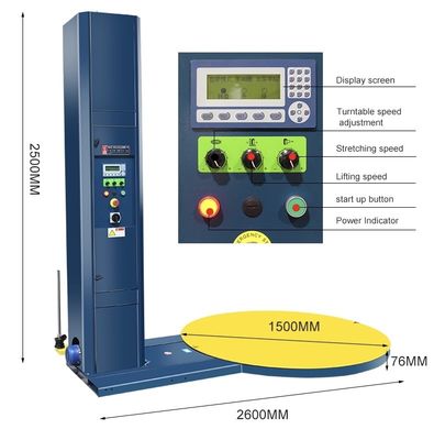 Máquina de embalagem de filme de alongamento de paletes de 2400 mm de altura de coluna para as necessidades de embalagem