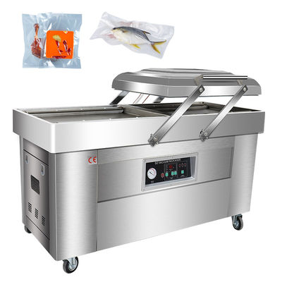 Máquina de vácuo de câmara dupla semiautomática fácil de operar para embalagens pequenas