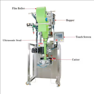 Pequena máquina de embalagem de selos de gel de sílica de vedação por ultra-som para papel a 10-60 sacos/min