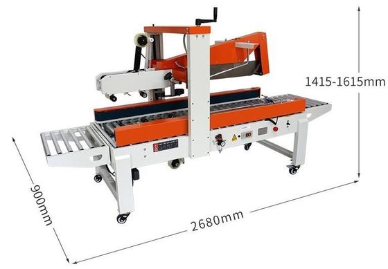 Máquina de dobragem e vedação de flap de cartão ajustável para várias alturas de cartão