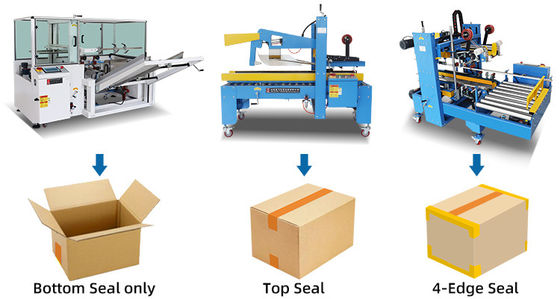 Máquina de vedação de caixas de cartão elétricas para linha de produção