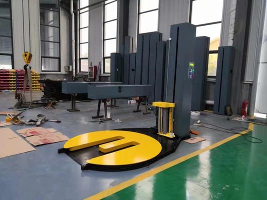 Máquina automática de embalagem de cargas de película pré-elástica para o mercado europeu, capacidade 750 kg