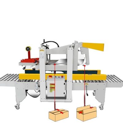 Máquina de vedação de cartão com flaps dobráveis de vedação adesiva de fita adesiva para embalagens de papel