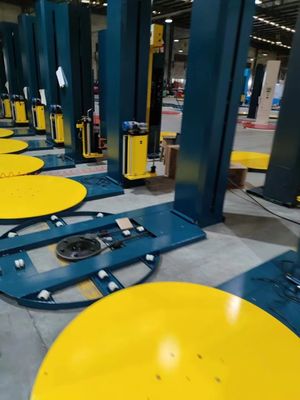Máquina de embalagem automática de filme de alongamento de tipo 1650 a motor elétrico para embalagem de paletes