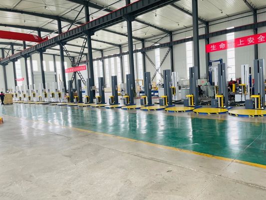 Máquina de embalagem automática de filme de alongamento de tipo 1650 a motor elétrico para embalagem de paletes