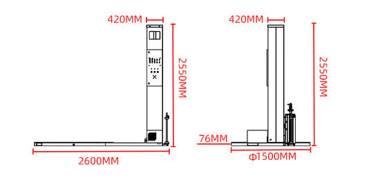 1P Voltage Pallet Wrapper Máquina de embrulho de paletes totalmente automática para paletes