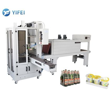 Material de madeira PE Film Package Shrink Tunnel Wrapping Machine para embalagens de garrafas de água
