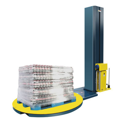 Máquina de embalagem de pallets de filmagem de estiramento para revestimento protetor de skid