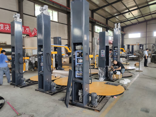 2400 mm Alturas de coluna Máquina de embrulho de paletes filme de alongamento Máquina automática de embrulho de alongamento embalagem de paletes