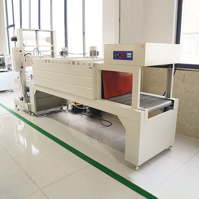 Projeto de Máquina de embalagem semiautomática para embalagem de mangas de filme de PE e túnel de contração para latas de cerveja