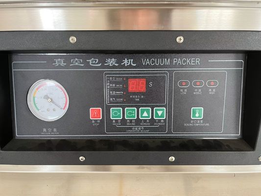 DZ600 Secador a vácuo automático de câmara dupla para embalagens de peixe, carne, salsichas, carnes de bovino e camarões