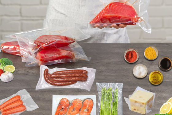 DZ600 Secador a vácuo automático de câmara dupla para embalagens de peixe, carne, salsichas, carnes de bovino e camarões