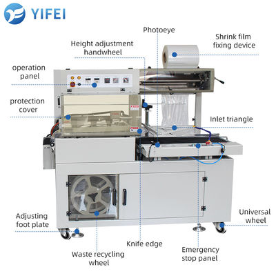 Máquina de embalagem industrial automática de encolhimento térmico para o processo de vedação de garrafas de shampoo