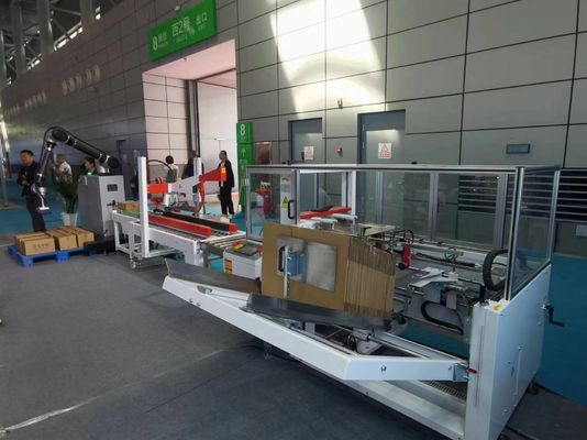 IP65 Linha de embalagem com caixa de sacos de cartão caixa erector sistema de paletização de vedação dobrável