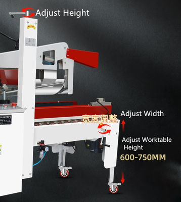 Máquina de fechamento de cartões de cartão semiautomática para caixas de 150-500 mm
