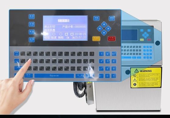 Impressora automática de carimbo de data CIJ para sacos/garrafas de plástico para animais de estimação em lojas de alimentos e bebidas
