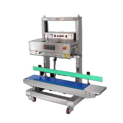 Transporte de carga 20 kg selante de banda vertical automático contínuo para sacos de bolsas em pé