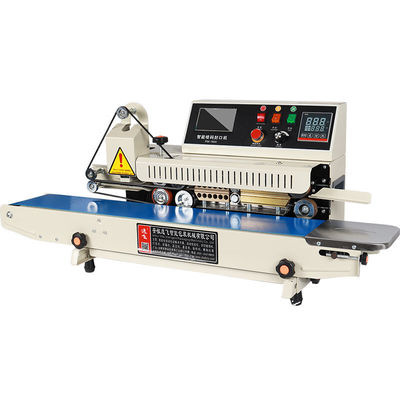 Química PM-1800 Máquina automática de vedação de codagem de tinta em sacos de plástico de banda contínua com impressora de data de validade