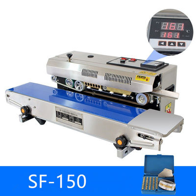 Sealer de banda horizontal automático para saco de plástico de filme de bolsa de transporte de mesa Tamanho 800 * 150mm