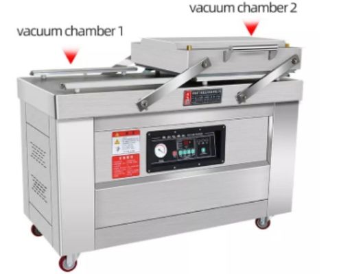 Semi-automático comercial DZ 400 Secador de vácuo de câmara dupla para 4pcs tiras de vedação