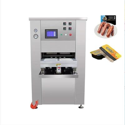 Máquina de vedação de bandejas de aço inoxidável para embalagens de fast food