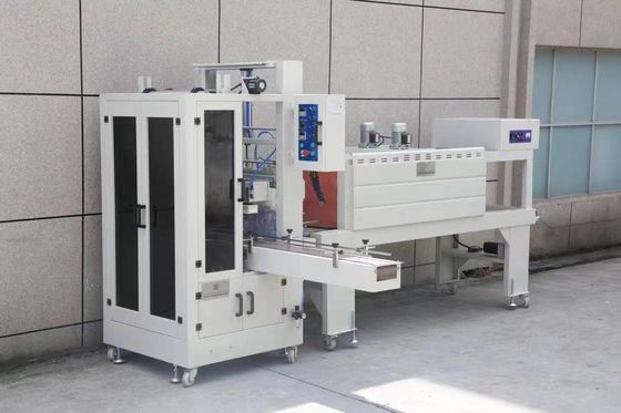 Sealers automáticos com túnel de encolhimento para embalagem em conjunto de latas de ovos em bebidas alimentares