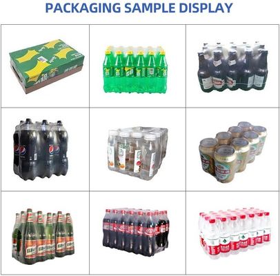 Sealers automáticos com túnel de encolhimento para embalagem em conjunto de latas de ovos em bebidas alimentares