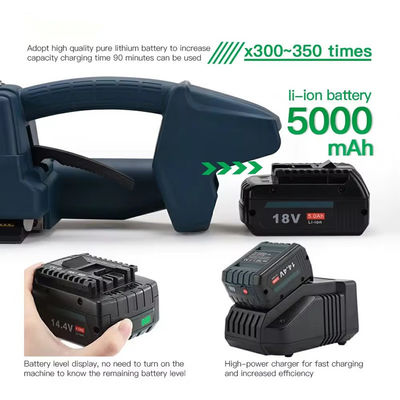 Ferramenta de banda de fixação de embalagens PET PP portáteis com velocidade de aperto rápida 100-200 mm/s