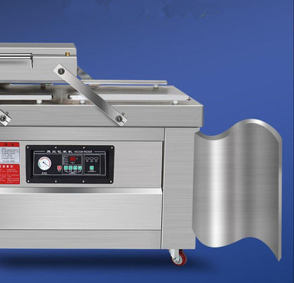 Máquina de embalagem a vácuo para sacos de frutas e vegetais de dupla câmara semiautomática