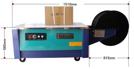 Máquina semiautomática de amarração de PP para embalagem de caixas de cartão YF90-1 Modelo de plataforma baixa