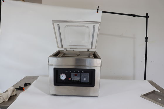 Máquina de embalagem a vácuo de tamanho de tira de vedação de 260x10 mm para pequenos alimentos camarão carne peixe