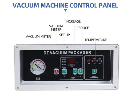 DZ-500/2S Secador de vácuo automático de câmara plana dupla para embalagens comerciais a vácuo