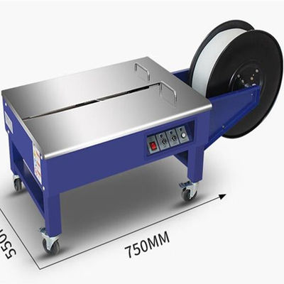 Máquina semiautomática de embalagem de cintos de PP com motor duplo para vedação de caixas