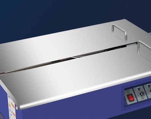 Máquina semiautomática de embalagem de cintos de PP com motor duplo para vedação de caixas