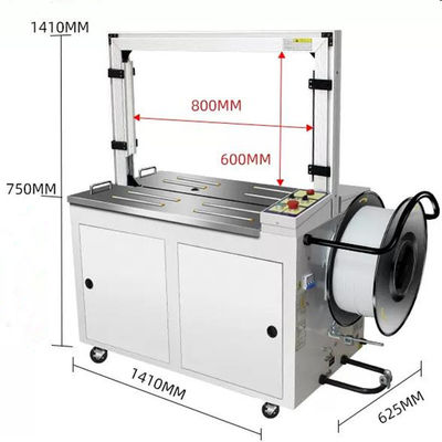 Máquina de enrolamento de cartão de papel com cinto de PP totalmente automático para enrolamento de min W8XH10cm