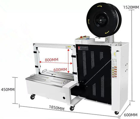 Máquina de enrolamento de cartão de papel com cinto de PP totalmente automático para enrolamento de min W8XH10cm
