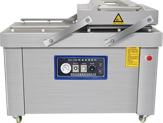Máquina de embalagem a vácuo de câmara dupla para material de embalagem de plástico e armazenamento de alimentos