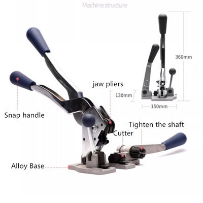 Ferramentas manuais de amarração de três em um para cinto de 13 mm de PP Indústria têxtil deve ter